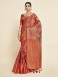 MIMOSA Woven Banarasi Art Silk Saree (Maroon)