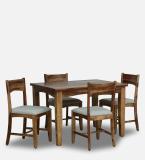 SMAART CRAAFTS Solid Wood 4 Seater Dining Set (Finish Color -Rustic Teak, DIY(Do-It-Yourself))