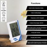 thermomate Thermometer Indoor and Outdoor Temperature Hygrometer KT-908 Thermometer (White)