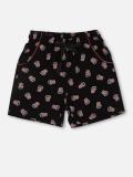 SWEET DREAMS Short For Boys Casual Printed Cotton Blend (Black, Pack of 1)