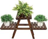 AnDecy Handicrafts Living Room Flower stand/ Book Rack Plant Wooden Rack Plant Container Set (Wood)