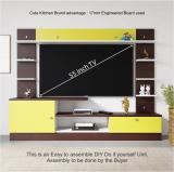 CuteKitchen CK_ET_373_Janak Nandini Engineered Wood TV Entertainment Unit (Finish Color - Yellow Wenge and Frosty white, DIY(Do-It-Yourself))