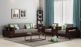 Divine Arts Solid Sheesham Wood 5 Seater Sofa Set For Living Room / Office| Fabric 3+1+1 Fabric 3 + 1 + 1 Sofa Set (Brown, DIY(Do-It-Yourself))