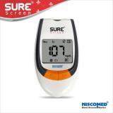 NISCOMED Surescreen Glucose Blood Sugar Testing Monitor with 25 Strips Glucometer (White)