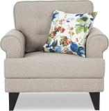 Hometown Paddington Fabric 1 Seater  Sofa (Finish Color - Beige, Knock Down)