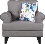 Hometown Paddington Fabric 1 Seater  Sofa (Finish Color - Light Brown, Knock Down)