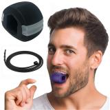 JAW 1pc Facial Jaw Muscle Exerciser Chin Neck Toner Equipment Face Cheek Contour Lifting Massager (Black)