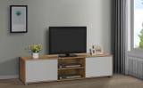 DeckUp Engineered Wood TV Entertainment Unit (Finish Color - Wotan Oak & White, DIY(Do-It-Yourself))