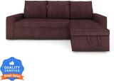 Sofame Rio 3 Seater Double Solid Wood, Metal Pull Out Sofa Cum Bed (Finish Color - Brown Delivery Condition - Knock Down)