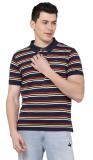 Wrangler Solid Men Polo Neck Dark Blue T-Shirt