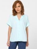 VERO MODA Women Striped Casual Blue Shirt