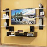 WoodenTwist Engineered Wood TV Entertainment Unit (Finish Color - Black & White, DIY(Do-It-Yourself))