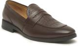 Teakwood Leathers Men Brown Textured Leather Slip-On shoes Slip On For Men (Brown , 6)