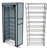 GlowSilk Carbon Steel Collapsible Wardrobe (Finish Color - Grey, DIY(Do-It-Yourself))