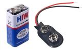 POWBATT 9 Volt HW battery with Connector  Battery