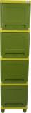 Classic Furniture Plastic 4 Door Wardrobe| Infinity-1 Green Yellow Pull & Push Style|Capsule| Plastic 4 Door Wardrobe (Finish Color - Green Yellow, DIY(Do-It-Yourself))