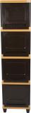 Classic Furniture Plastic 4 Door Wardrobe (Finish Color - Ambergold- Brown, DIY(Do-It-Yourself))