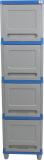 Classic Furniture Plastic 4 Door Wardrobe| Infinity-1 Blue-Grey Pull & Push Style|Capsule| Plastic 4 Door Wardrobe (Finish Color - Blue-Grey, DIY(Do-It-Yourself))