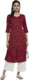 Rangmanch by Pantaloons Women Printed A-line Kurta (Red)