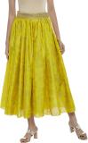 Akkriti by Pantaloons Solid Women Flared Yellow Skirt