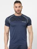 JACK & JONES Printed Men Round Neck Blue T-Shirt