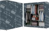 Flipkart Perfect Homes Studio C4 House cartoon Print Carbon Steel Collapsible Wardrobe (Finish Color - Grey Finish, DIY(Do-It-Yourself))