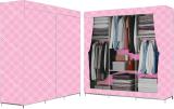 Flipkart Perfect Homes Studio C4 Stars Pattern Print Carbon Steel Collapsible Wardrobe (Finish Color - Pink Finish, DIY(Do-It-Yourself))