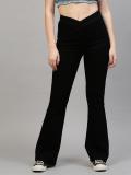 TARAMA Flared Women Black Jeans