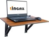 LINGAZ Wall mounted Office Study table(23.4 inchX 15.5inch) Laptop Table Foldable Engineered Wood Office Table (Wall Mounted, Finish Color - Brown, DIY(Do-It-Yourself))