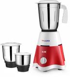 Lazer ALLURE 3 jars 500 W Mixer Grinder (ALLURE 3 jars | 3 Jars | White With Red)