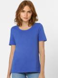 VERO MODA Solid Women Round Neck Blue T-Shirt