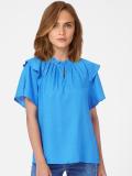 VERO MODA Casual Solid Women Blue Top