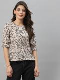 Style Quotient Casual Printed Women Beige Top