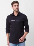 Spykar Men Solid Casual Black Shirt