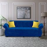 Bharat Lifestyle Fabric 3 Seater  Sofa (Finish Color - Blue, DIY(Do-It-Yourself))