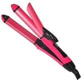 Festive Blessings 1 Unit 2 in 1 Set - Hair Straightening Machine with Curler Hair Straightener (Pink)