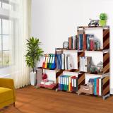 Flipkart Perfect Homes Studio Wall Panel Print 9 Layer Simple Bookshelf/Multipurpose Rack/Children Bookcases Metal Open Book Shelf (Finish Color - Brown Finish, DIY(Do-It-Yourself))