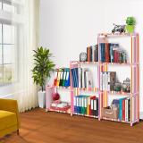 Flipkart Perfect Homes Studio Orange Strip Print 9 Layer Simple Bookshelf/Multipurpose Rack/Children Bookcases Metal Open Book Shelf (Finish Color - Orange, DIY(Do-It-Yourself))