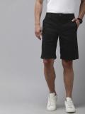 French Connection Solid Men Black Chino Shorts