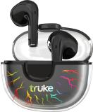 truke BTG Alpha Earbuds with Game Mode, 38H Playtime, 7RGB LEDs Bluetooth Gaming (Black, True Wireless)