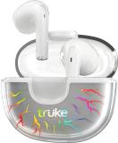 truke BTG Alpha Earbuds with Game Mode, 38H Playtime, 7RGB LEDs Bluetooth Gaming (White, True Wireless)