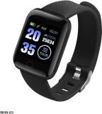 Ykarn Trades s98 | ID116Pro Activity Tracker, Water Proof Bluetooth Smartwatch Smartwatch (Black Strap, Free)