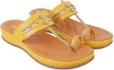 METRO Women Flats (Yellow , 5)