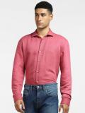 JACK & JONES Men Solid Casual Pink Shirt