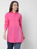 VERO MODA Women Printed Casual Pink Shirt