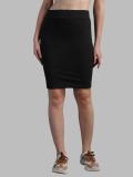 N-gal Solid Women Pencil Black Skirt