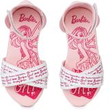 Toothless Barbie Girls Velcro Strappy Sandals (Pink , 7-8 Years)