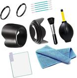 FND DSLR Combo Accessories Kit for Canon 600D EF-S 18-55 is II & 55-250 is II  Lens Hood (55 mm, Black)