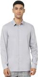 Celio Men Solid Casual Grey Shirt