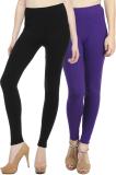 Sakhi Sang Ethnic Wear Legging (Purple, Black, Solid)